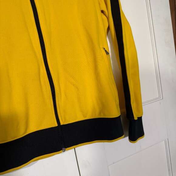 Nike Track Jacket Zip Up Black and Yellow Sweatshirt Size Large Y2K Striped - Picture 6 of 13